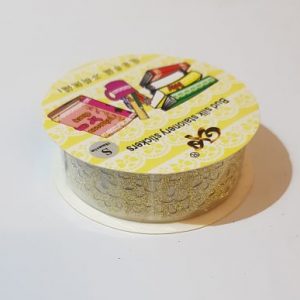 Cinta adhesiva Calada Dorada Glitter