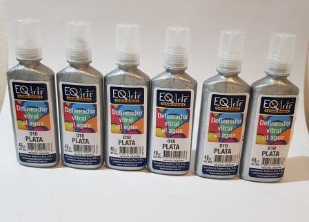 Delineador vitral al agua EqArte Plata