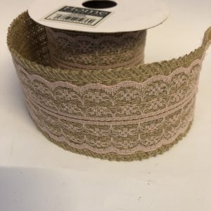 Alpillera con encaje ancho Rosado