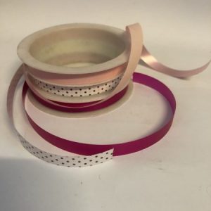 Cinta nylon variedad Rosada, fucsia, lunares