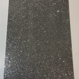 Goma eva Glitter Plateada