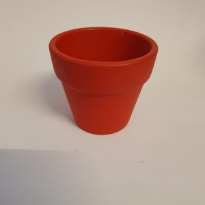 Maceta roja 6.5 cm de diametro x 6 cm de alto