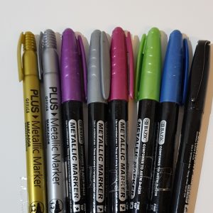 Marcadores permanentes varios colores metálicos