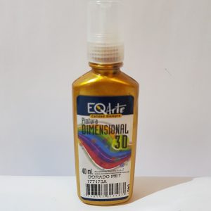 Pintura dimensional 3D 40 ML Dorado metalizado