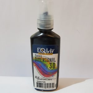 Pintura dimensional 3D 40 ML Negro brillante