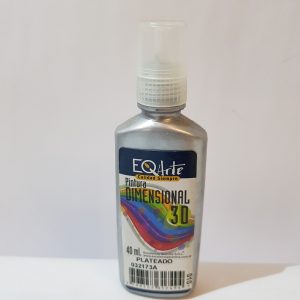 Pintura dimensional 3D 40 ML Plateado metalizado
