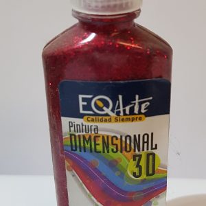 Pintura dimensional 3D 40 ML Rojo glitter