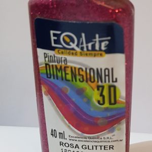Pintura dimensional 3D 40 ML Rosa glitter
