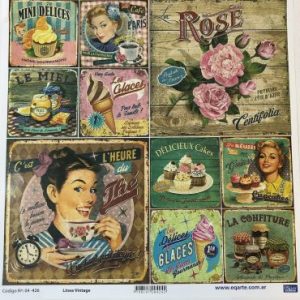 Lamina EqArte 31 cm x 31.5 cm Linea vintage 04-426