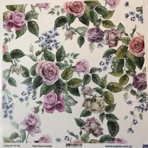 Lamina EqArte 31 cm x 31.5 cm Linea flores grandes 07-704