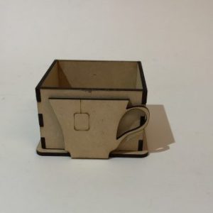 Caja de té con aplique