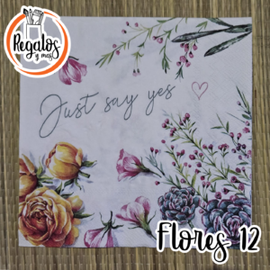 Servilleta Flores 12