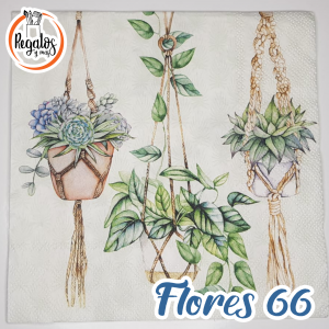 Servilleta Flores 66