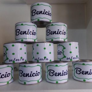 Latitas personalizadas 6.3 de diametero 5 cm de alto