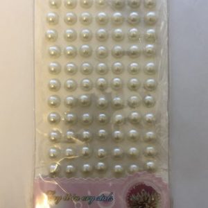 Aplique de Perlas Plateadas grandes