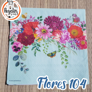 Servilleta Flores 104