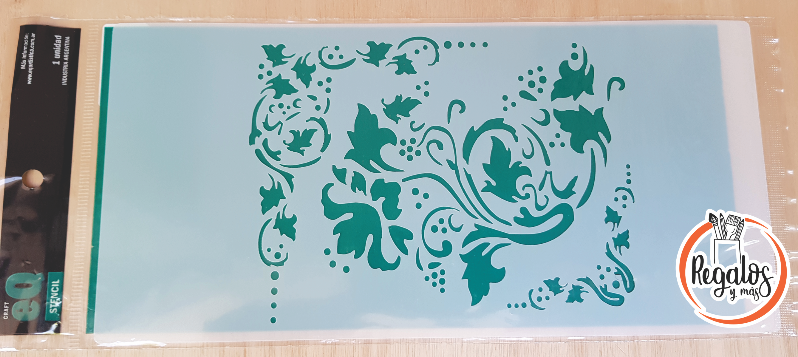 Stencil grande 13.5cm x 28cm EqArte 55 esquineros y arabescos