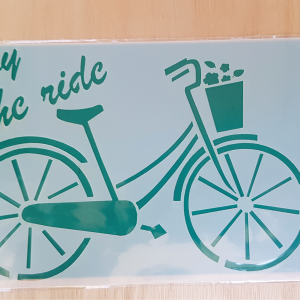 Stencil grande 13.5cm x 28cm EqArte 80 bici