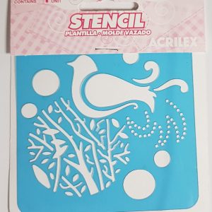 Stencil Acrilex 1146 Pajaritos country