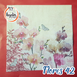 Servilletas flores 42