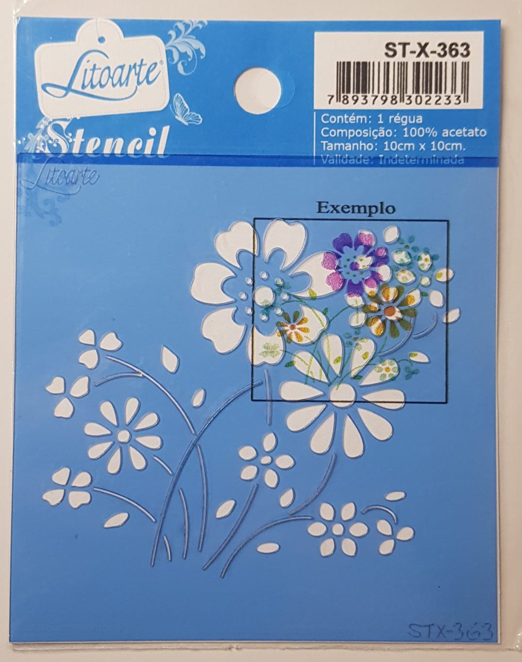 Stencil LitoArte 10 cm x 10 cm ST-X 363