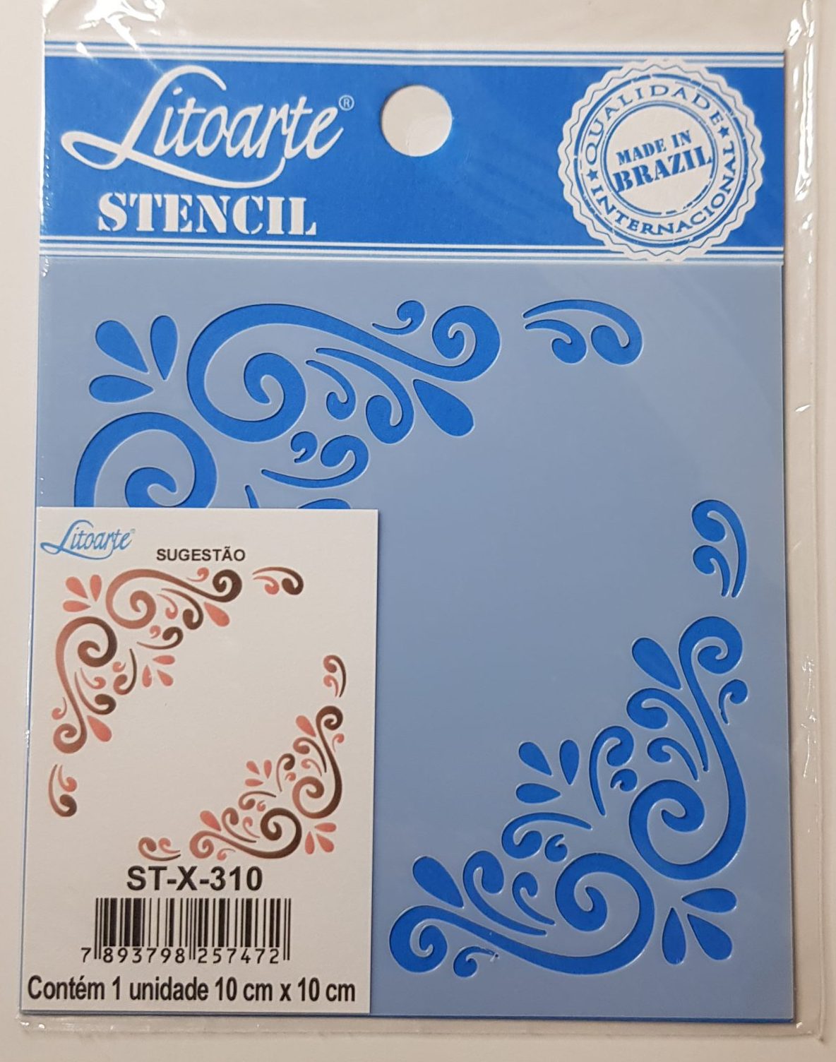 Stencil LitoArte 10 cm x 10 cm ST-X 310