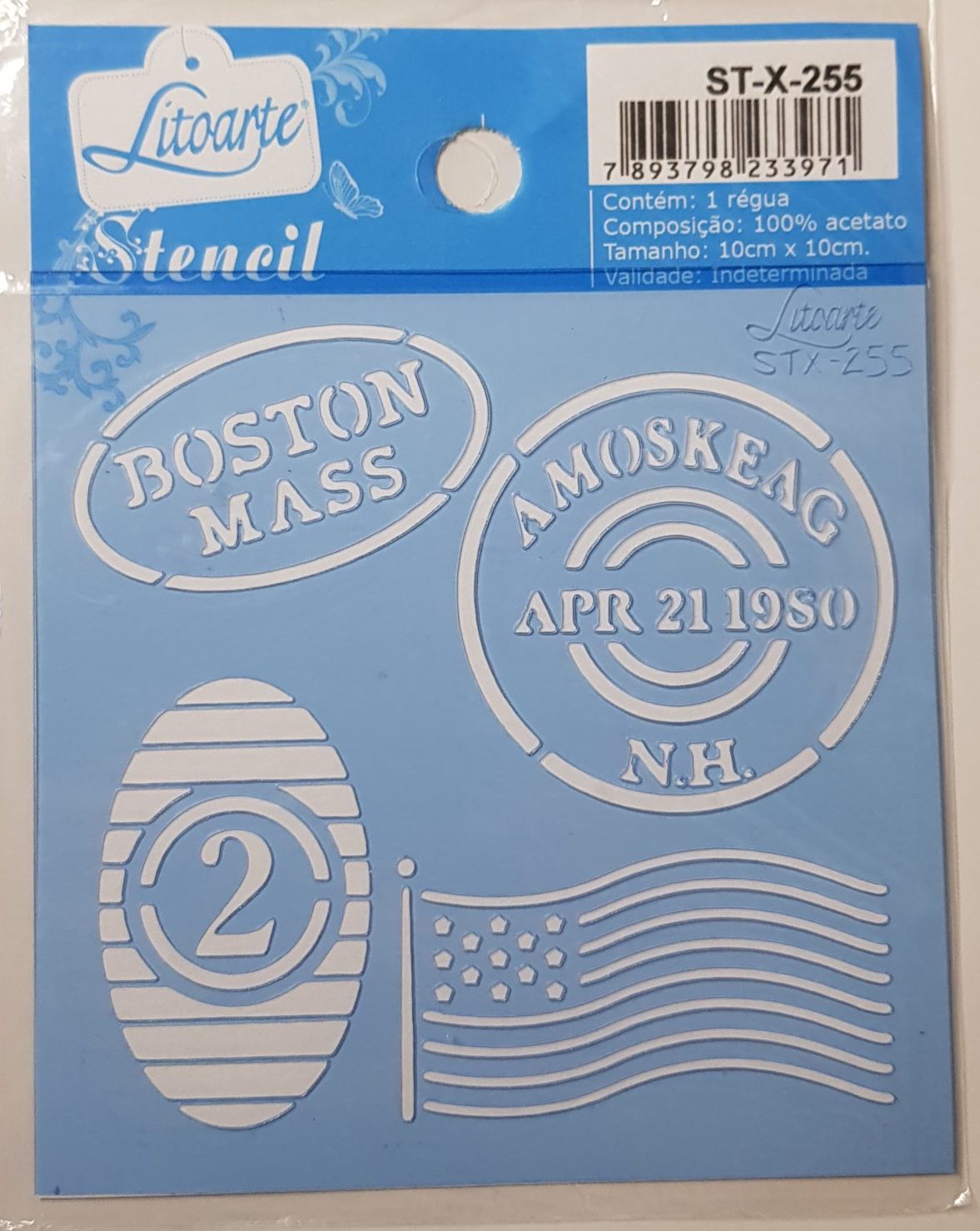 Stencil LitoArte 10 cm x 10 cm ST-X 255