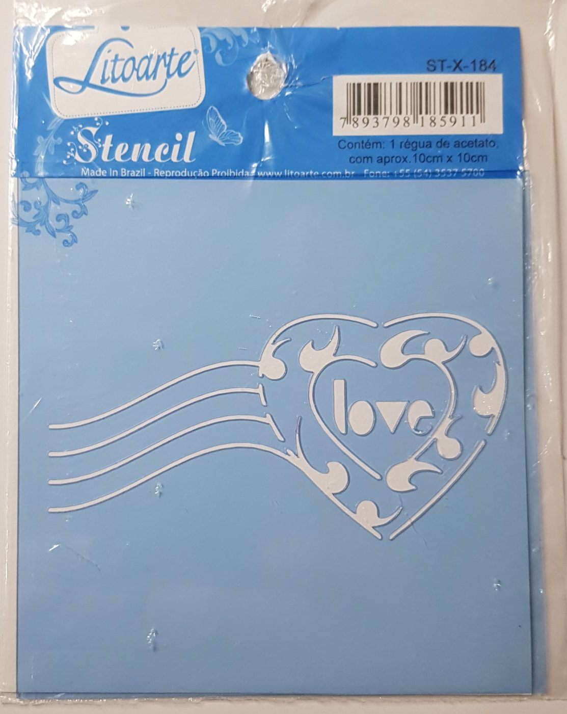 Stencil LitoArte 10 cm x 10 cm ST-X 184