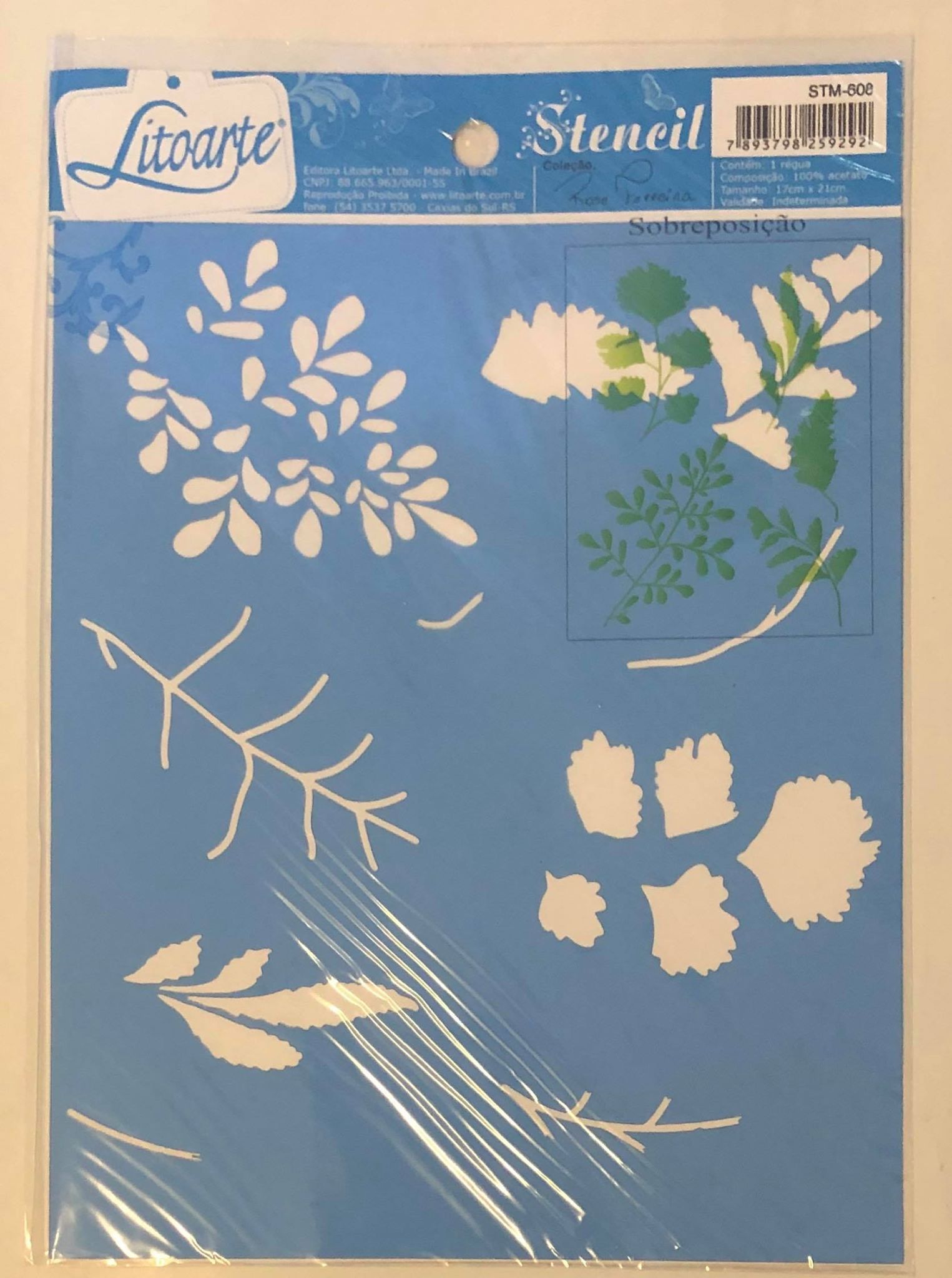 Stencil LitoArte 21cm x 17cm STM 608
