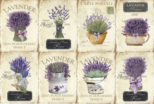 Lamina de Seda "La tiendita Shabby Chic" Lav1