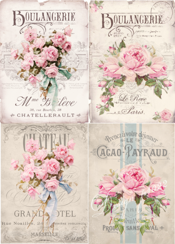 Lamina de Seda "La tiendita Shabby Chic" VSNB 4