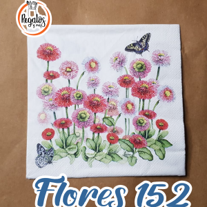 Servilletas flores 152