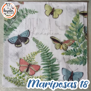 Servilleta Mariposas 18