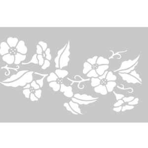 Stencil Grande 13.5 cm x 28 cm EqArte 10 floral