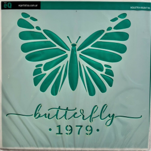 Stencil 30 cm x 30 cm EqArte 1033 BUTTERFLY