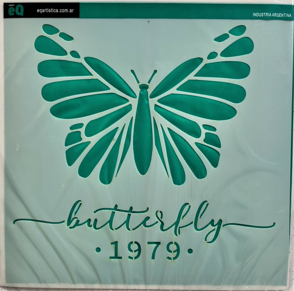 Stencil 30 cm x 30 cm EqArte 1033 BUTTERFLY