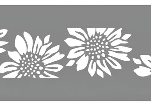 Stencil Mini 17 cm x 4.5 cm EqArte 340 GIRASOLES