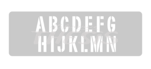 Stencil Grande 13.5 cm x 28 cm EqArte 76 Letras A-N