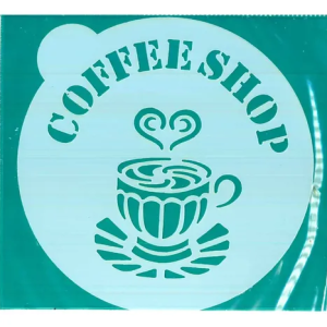 Stencil Chico 10 cm x 10 cm EqArte 820 COFFE SHOP