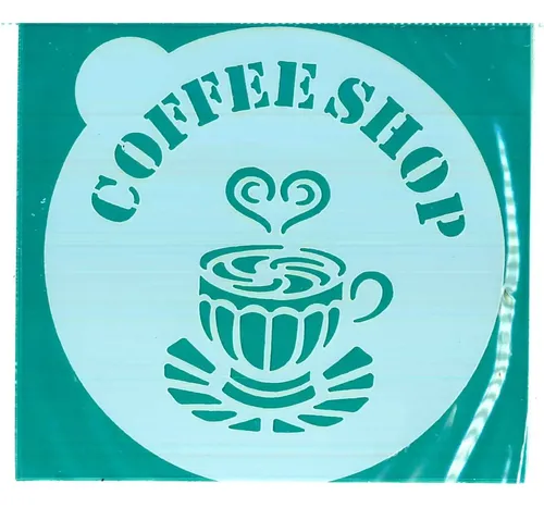 Stencil Chico 10 cm x 10 cm EqArte 820 COFFE SHOP