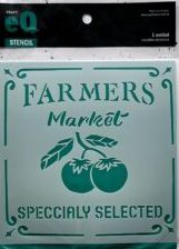 Stencil 15 cm x 15 cm EqArte 937 Farmers Market