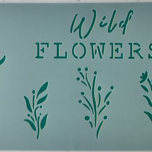 Stencil grande 13.5cm x 28cm EqArte 97 Wild flowers