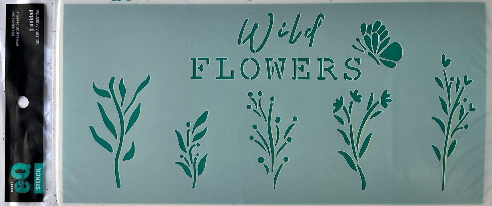 Stencil grande 13.5cm x 28cm EqArte 97 Wild flowers