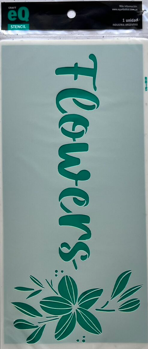 Stencil Grande 13.5 cm x 28 cm EqArte 98 PRIMAVERA
